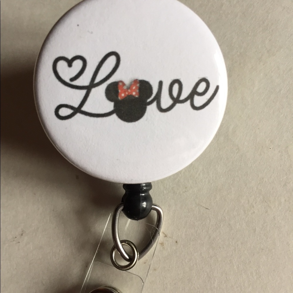 Love Minnie Mouse Cute ID Badge Reel